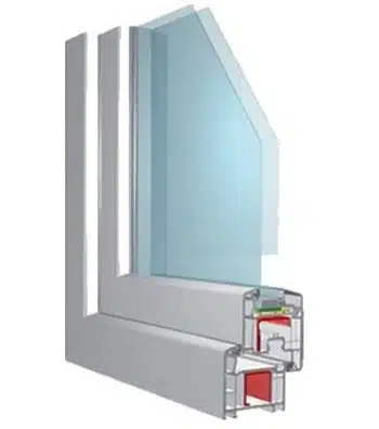 Finestra in PVC a due ante L 1245 X H 1560