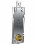 Serratura per porta basculante con chiave tipo Yale