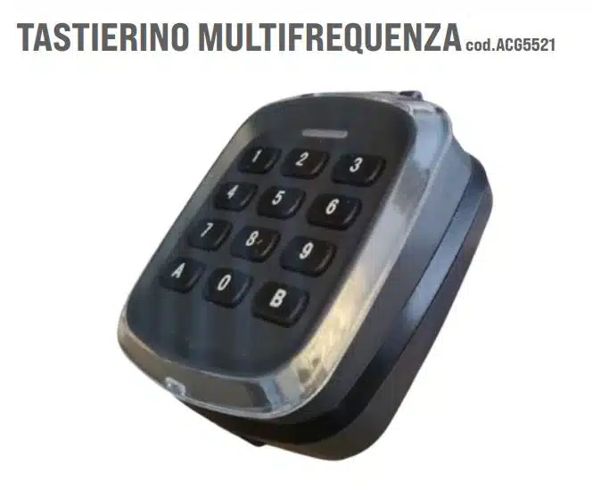 TASTIERA QUADRICANALE RADIO 433-868 Mhz IP54 RIB cod.ACG5521